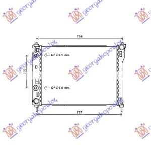 HLADNJAK MOTORA 2.4i/16V-3.0i/24V ECOTEC (MAN/AUTO) (67x52) 10- - OPEL ANTARA 2006-2015 (L07)