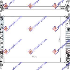 HLADNJAK MOTORA 2.2 TDCi DIZEL (AUTO) (670x500x34) (KOYO) - OPEL ANTARA 2006-2015 (L07)