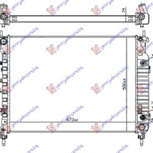 HLADNJAK MOTORA 2.2 TDCi DIZEL (AUTO) (670x500x34) - OPEL ANTARA 2006-2015 (L07)