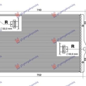 HLADNJAK MOTORA 2.0 TFSi BENZIN - 2.0 TDi DIZEL (650x450) (NISSENS) - VW GOLF V 2004-2008 (1K1)