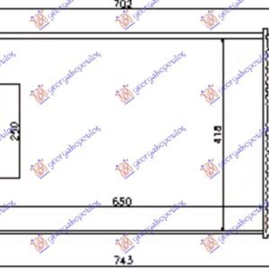 HLADNJAK MOTORA 1.4/1.6/2.0FSI-SDI (MAN/AUTO) (+AC) (65x41.5) - VW GOLF V 2004-2008 (1K1)