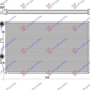 HLADNJAK MOTORA 1.2/1.4/1.6/1.8 Tsi BENZIN - 1.9 TDi DIZEL (650x410) (LEMLJEN SPOJ) - VW GOLF V 2004-2008 (1K1)