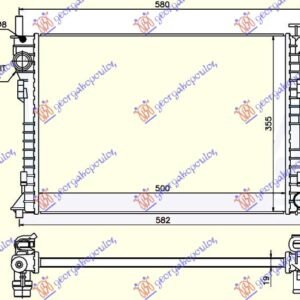 HLADNJAK MOTORA 2.0 ST150 (+/-AC) (50x35.8x1.9) - FORD FIESTA 2002-2008 (JA/JB)