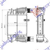 HLADNJAK INTERKULERA 1.2 TCE BENZIN - 1.5 dCi (210x205x64) - NISSAN NOTE 2006-2013 (E11/NE11)