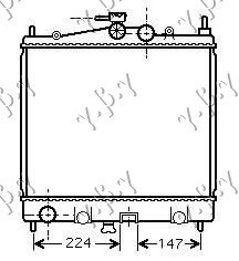 HLADNJAK MOTORA 1.0/1.2/1.4/1.6 BENZIN (ENGLESKA) - NISSAN NOTE 2006-2013 (E11/NE11)