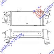 HLADNJAK INTERKULERA 1.4-1.6 CRDi DIZEL (300x160x90) - HYUNDAI i20 I 2008-2012 (IB/GB/PB/PBT)