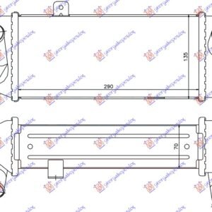 HLADNJAK INTERKULERA 1.4-1.6 CRDi (300x135x70) - HYUNDAI i20 I 2008-2012 (IB/GB/PB/PBT)