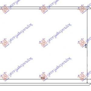 HLADNJAK MOTORA 1.2/1.4/1.6i BENZIN (MAN) (500x380) - HYUNDAI i20 I 2008-2012 (IB/GB/PB/PBT)