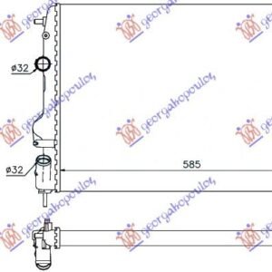 HLADNJAK MOTORA 1.6 BENZIN / 1.5 DCI (+AC) (58.5x41.5x34) - DACIA LOGAN-MCV/P.UP/VAN I 2005-2012 (KS/LS/US)