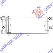 HLADNJAK MOTORA 1.9 DIZEL (+AC) (70x30.6x38) - FIAT PUNTO 1999-2003 (188)