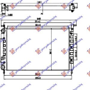 HLADNJAK MOTORA 1.6 BENZIN (52x34.9x34) -00 - FIAT PALIO 1999-2004 (178/173/373/374/171)