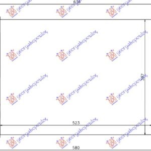 HLADNJAK MOTORA 1.3 JTD (523x397x34) 03- - FIAT PALIO 1999-2004 (178/173/373/374/171)