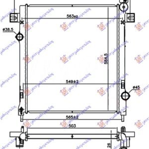 HLADNJAK MOTORA 3.7i BENZIN (MAN/AUTO) (503x585x26) - JEEP CHEROKEE 2008-2014 (KK)