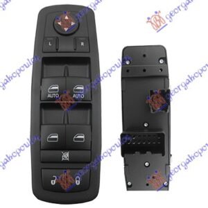 PREKIDAC U PREDNJIM VRATIMA (4 TASTERA) (CENTRALNO ZAKLJUCAVANJE) (AUTO) (9+3 PIN) - JEEP CHEROKEE 2008-2014 (KK)