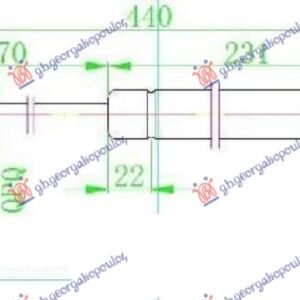 AMORTIZER GEPEK STAKLA (440L-150N) - JEEP CHEROKEE 2008-2014 (KK)