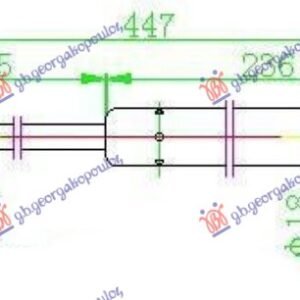 AMORTIZER GEPEK VRATA (445L-300N) - FIAT PUNTO 1995-1999 (176)