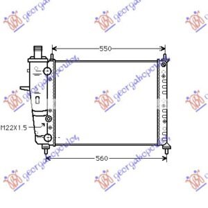 HLADNJAK MOTORA 1.2/1.4/1.6 (-AC) SA POSUDOM (48x41.5) - FIAT BRAVO 1995-2002 (182)