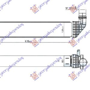 HLADNJAK INTERKULERA 1.6 dCi DIZEL (630x105x80) - RENAULT SCENIC/GRAND SCENIC 2009-2012 (JZ0/JZ1)