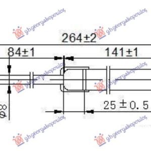 AMORTIZER HAUBE (265L-355N) - RENAULT SCENIC/GRAND SCENIC 2009-2012 (JZ0/JZ1)