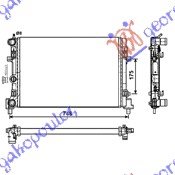 HLADNJAK MOTORA 1.2/1.6 12/16V / 1.2/1.6 TDi (65x34) (MEHANICKI SPOJ) - VW POLO 2009-2014 (6R1)