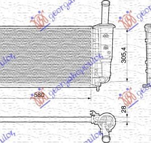 HLADNJAK MOTORA 1.4i 16V (+/-AC) (58x30.5) - FIAT PUNTO 2003-2011 (188)