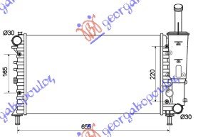 HLADNJAK MOTORA 1.2 8V/16V 03- (58x31.7x18) (VALEO TIP) - FIAT PUNTO 2003-2011 (188)