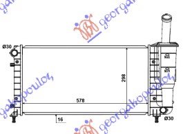 HLADNJAK MOTORA 1.2 8/16V (+/-AC) (58x31.7x18) - FIAT PUNTO 2003-2011 (188)
