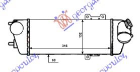 HLADNJAK INTERKULERA 1.6-2.0 CRDi DIZEL - KIA CEED 3D 2007-2010 (ED)