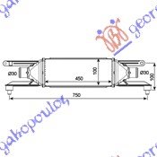 HLADNJAK INTERKULERA 1.3 JTD-JTDM (45x100x53) 90 KS - FIAT GRANDE PUNTO 2005-2012 (199)