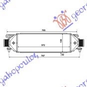 HLADNJAK INTERKULERA BENZIN - 1.3-1.6-1.9 TD (573x130x50) - FIAT GRANDE PUNTO 2005-2012 (199)