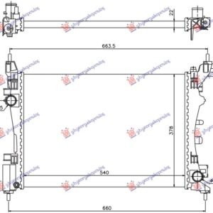 HLADNJAK MOTORA ZA SVE MODELSE BENZIN (MAN/AUTO) (+/-AC) (54x37.5) (MARELLI) - FIAT GRANDE PUNTO 2005-2012 (199)