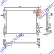 HLADNJAK MOTORA 1.3 JTD-CDTI (62x39.5) 55KW - FIAT GRANDE PUNTO 2005-2012 (199)