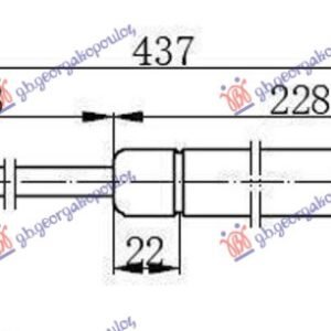 AMORTIZER GEPEK VR (437L-350N) (MARELLI) - FIAT GRANDE PUNTO 2005-2012 (199)