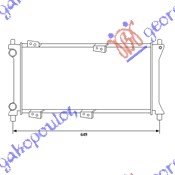 HLADNJAK MOTORA 1100 4X4 BENZIN (58x24.8) 00-03 - FIAT PANDA 1986-2003 (141)