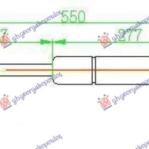 AMORTIZER GEPEK VRATA (240N) - FIAT PANDA 1986-2003 (141)