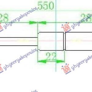 AMORTIZER GEPEK VRATA (380N) - FIAT PANDA 1986-2003 (141)