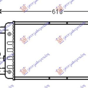 HLADNJAK MOTORA 0.9CC/1.1CC (+/-AC) (45x24) (VALEO) - FIAT CINQUECENTO 1993-1998 (170)