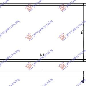 039806300.jpg HLADNJAK MOTORA BENZIN/DIZEL (+AC) (52.5x32x3.4) - SEAT TOLEDO 1991-1995 (1L2)