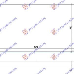 039806365.jpg HLADNJAK MOTORA BENZIN/DIZEL (+AC) (52.5x32x3.4) (NRF) - SEAT TOLEDO 1991-1995 (1L2)
