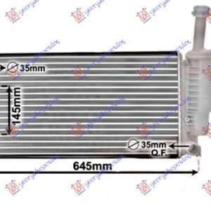 HLADNJAK MOTORA 1.1/1.2i 8V (+AC) (55x31.7) - FIAT PANDA 2003-2014 (169)