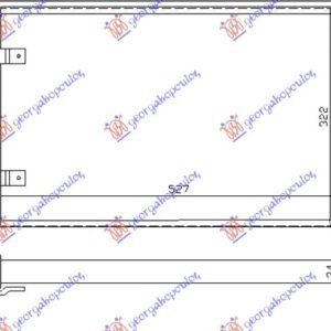 HLADNJAK MOTORA 1.4/1.6 BENZIN - 1.7/1.9 SDi (-AC) (52x32) (VALEO) - SEAT IBIZA 1993-1995 (6K1)