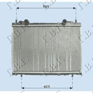 HLADNJAK MOTORA 1.4/2.0 (+AC) (37.5x56.3) SA VENTILOM - FIAT BRAVA 1995-2003 (182)