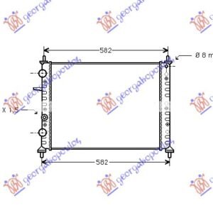 HLADNJAK MOTORA ZA SVE MODELE BENZIN (51x41.5x2.4) CEV 8mm BEZ POSUDE - FIAT BRAVA 1995-2003 (182)