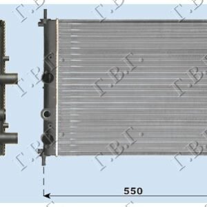 HLADNJAK MOTORA 1.2/1.4/1.6 16V (+AC) BEZ POSUDE (47.5x41.5) - FIAT MAREA 1996-2007 (185)