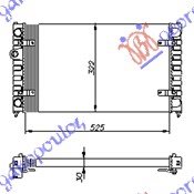 HLADNJAK MOTORA 1.4/1.6 BENZIN - 1.7/1.9 SDi (-AC) (52x32) - SEAT IBIZA 1995-1997 (6K1)