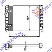 HLADNJAK MOTORA 1.0/1.3/1.4 BENZIN - 1.7/1.9 SDi (-AC) (43x32) - SEAT IBIZA 1995-1997 (6K1)