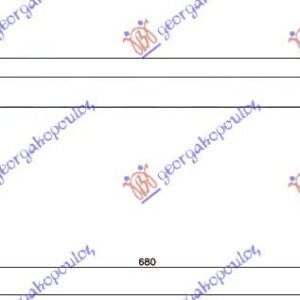 HLADNJAK INTERKULERA BENZIN-DIZEL (680x322x34) - FIAT ULYSSE 1994-2002 (170/220)