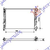 HLADNJAK MOTORA 1.6i/16v (+AC) (58x41.5x34) - LANCIA LYBRA 1999-2005 (839)