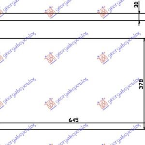 HLADNJAK MOTORA 2.0i 8V 1.9TD (64.5x37.8) -00 (VALEO) - FORD GALAXY 1995-2006 (WGR)