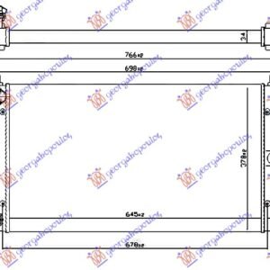 HLADNJAK MOTORA 1.8/2.0i/1.9TDi (63.5x36.6) 2000- - FORD GALAXY 1995-2006 (WGR)